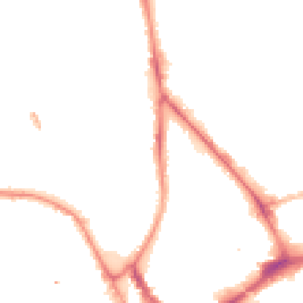 Night-time road noise heatmap for PR1 1LJ