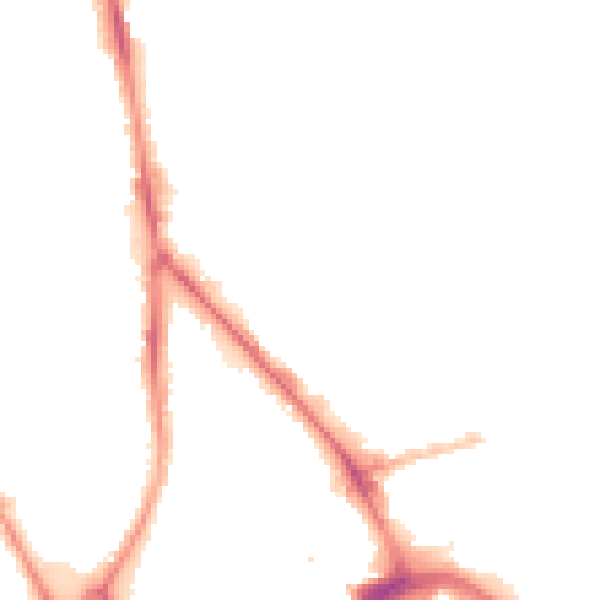 Night-time road noise heatmap for PR1 1PB