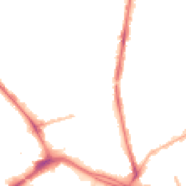 Night-time road noise heatmap for PR1 1QB