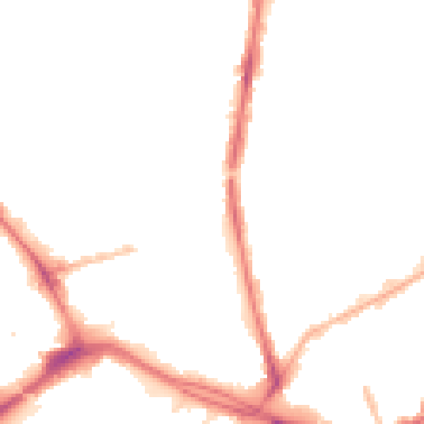 Night-time road noise heatmap for PR1 1QQ