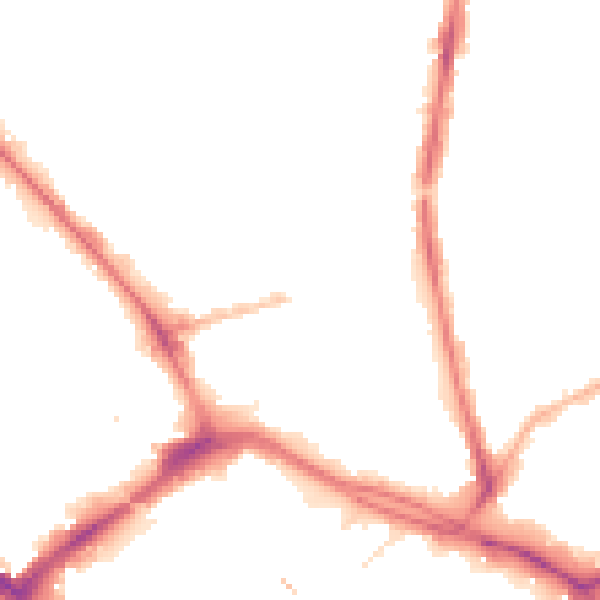 Night-time road noise heatmap for PR1 1QS