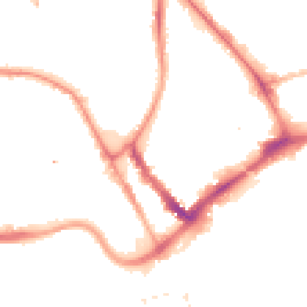 Night-time road noise heatmap for PR1 2RN