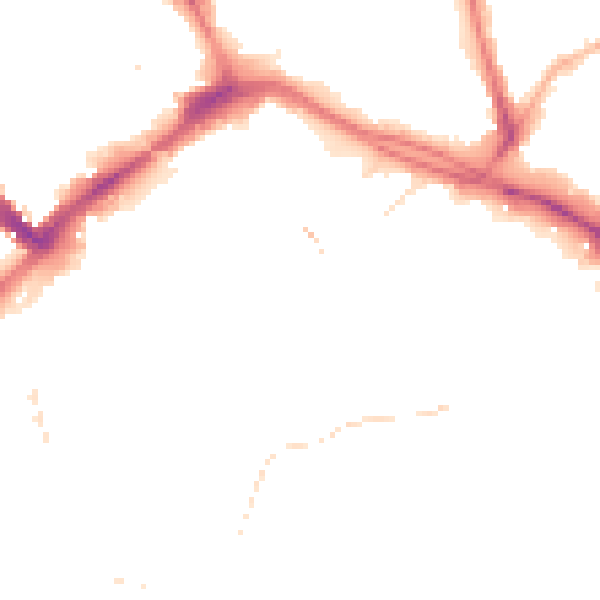 Night-time road noise heatmap for PR1 3BQ