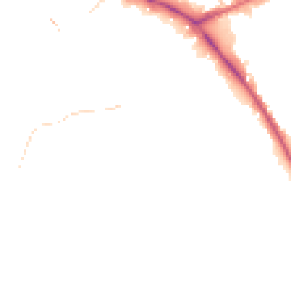 Night-time road noise heatmap for PR1 3QR