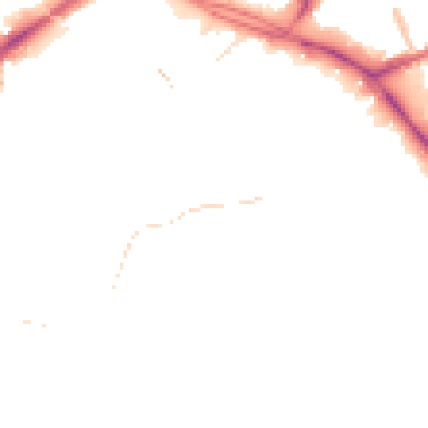 Night-time road noise heatmap for PR1 3RL