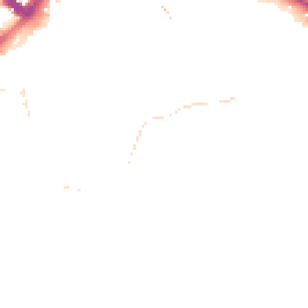 Night-time road noise heatmap for PR1 3RU