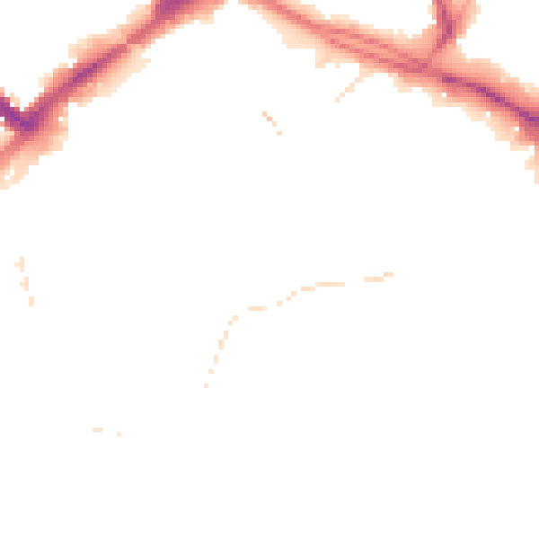Night-time road noise heatmap for PR1 3SD