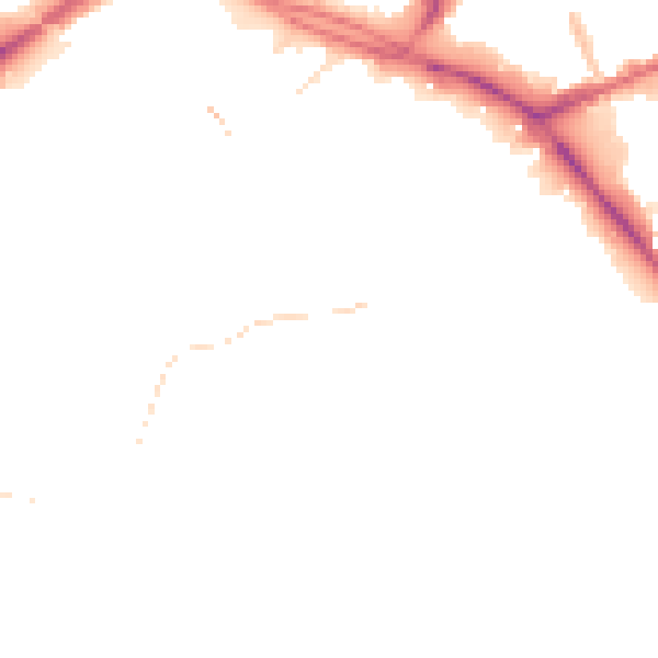 Night-time road noise heatmap for PR1 3XL