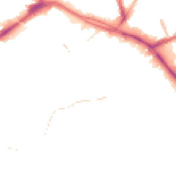 Night-time road noise heatmap for PR1 3XR