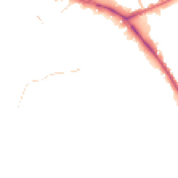Night-time road noise heatmap for PR1 3YL