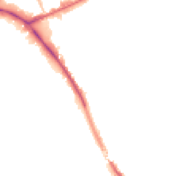 Night-time road noise heatmap for PR1 4BE