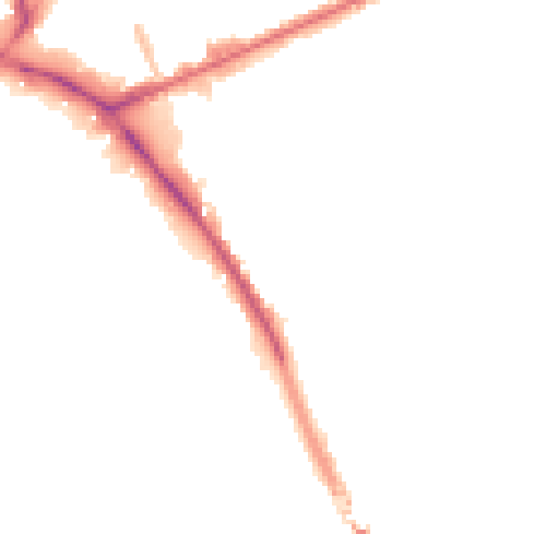 Night-time road noise heatmap for PR1 4BN