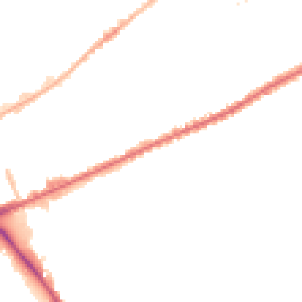 Night-time road noise heatmap for PR1 4DX