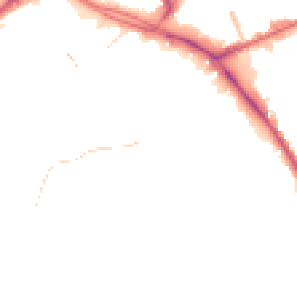Night-time road noise heatmap for PR1 4HL