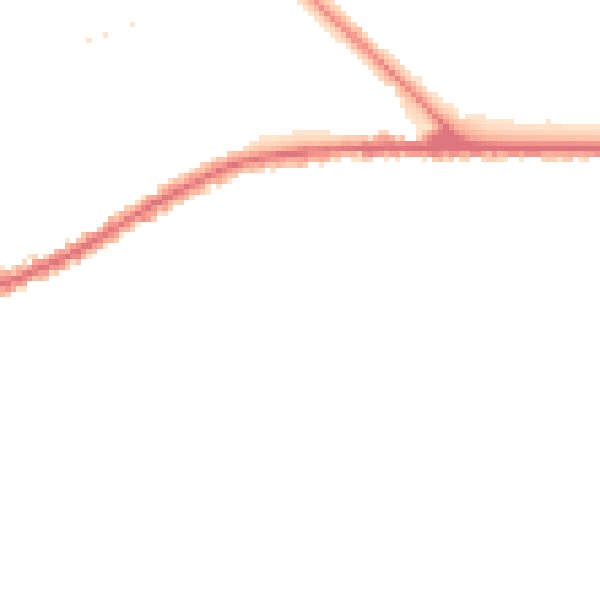 Night-time road noise heatmap for PR1 4RR