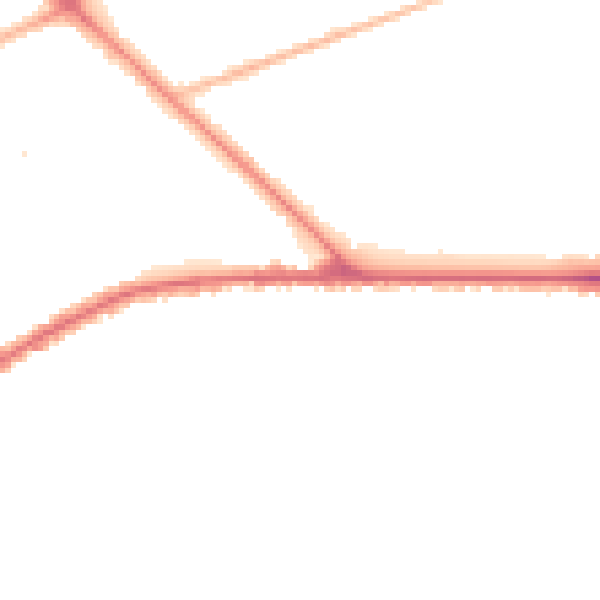Night-time road noise heatmap for PR1 4TY