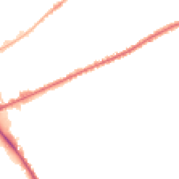 Night-time road noise heatmap for PR1 4XU