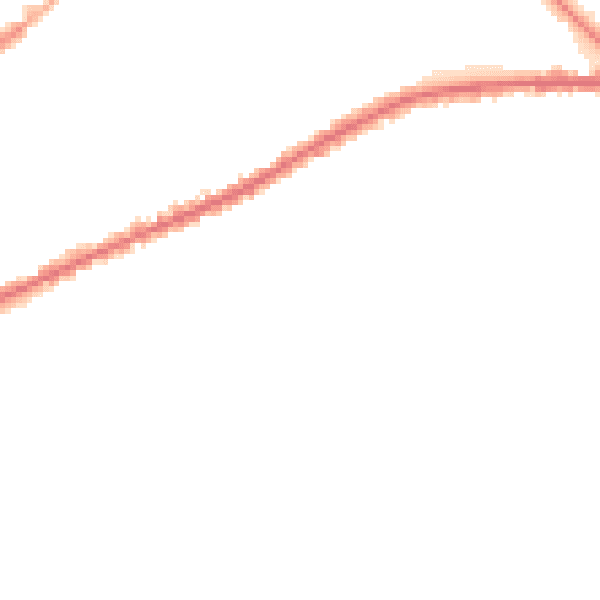 Night-time road noise heatmap for PR1 4YL