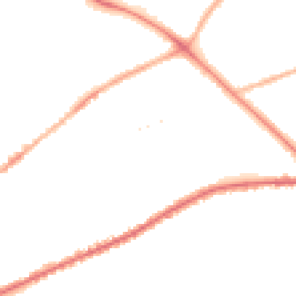Night-time road noise heatmap for PR1 5PT