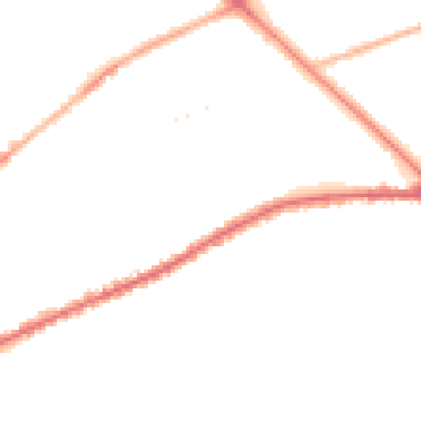 Night-time road noise heatmap for PR1 5QE