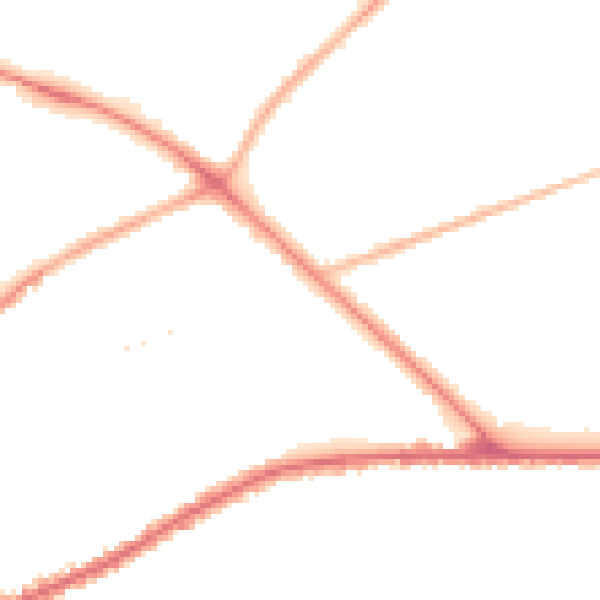 Night-time road noise heatmap for PR1 5QY