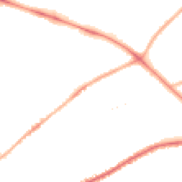 Night-time road noise heatmap for PR1 5SB