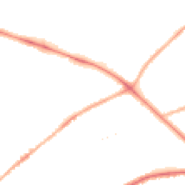 Night-time road noise heatmap for PR1 5SH