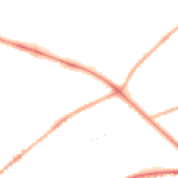 Night-time road noise heatmap for PR1 5SJ