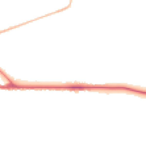 Night-time road noise heatmap for PR1 5UB