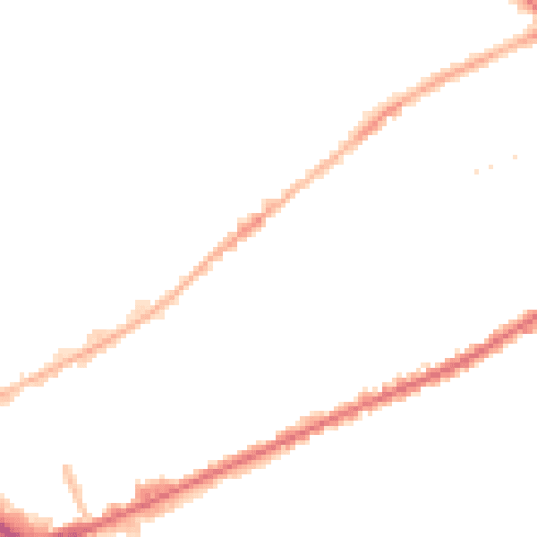 Night-time road noise heatmap for PR1 5UR