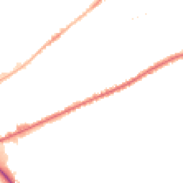 Night-time road noise heatmap for PR1 5UX