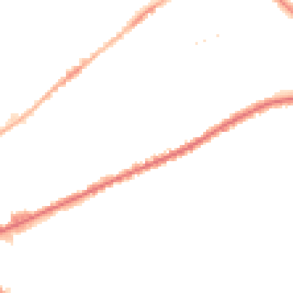 Night-time road noise heatmap for PR1 5XN
