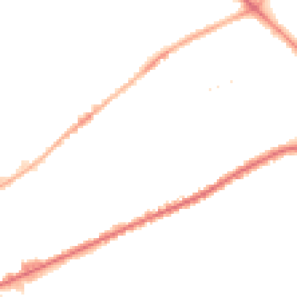 Night-time road noise heatmap for PR1 5XU