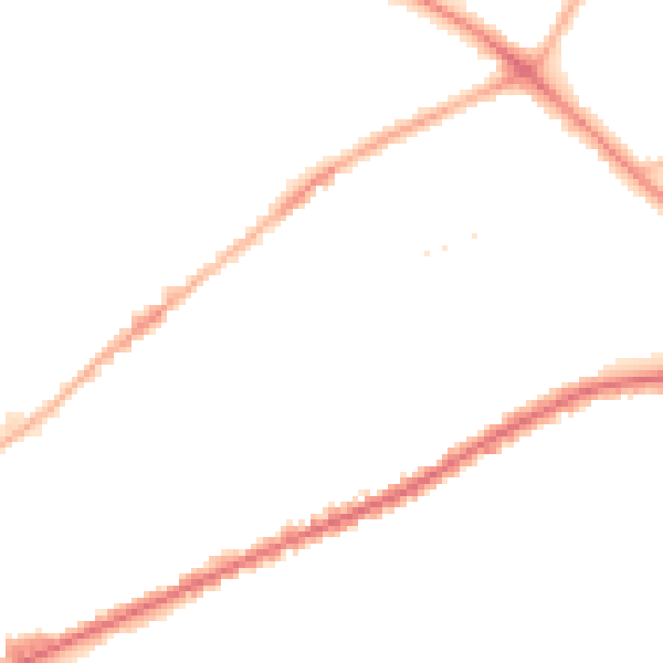 Night-time road noise heatmap for PR1 5XY