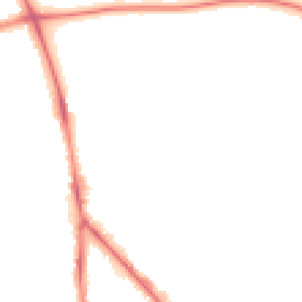 Night-time road noise heatmap for PR1 6BS