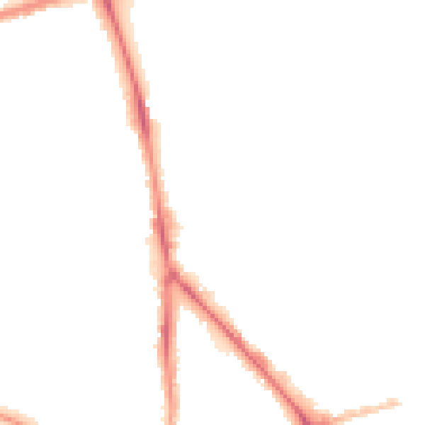 Night-time road noise heatmap for PR1 6DE