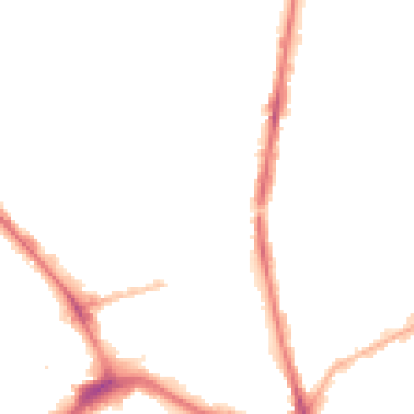 Night-time road noise heatmap for PR1 6JU