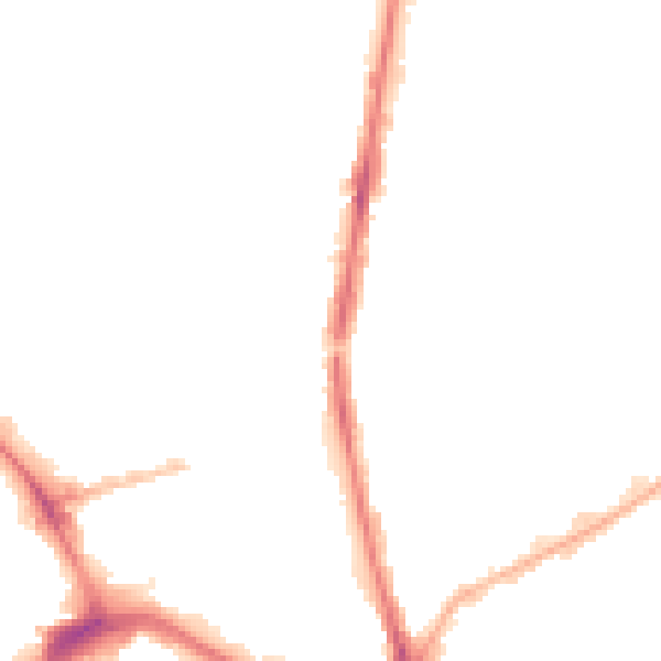 Night-time road noise heatmap for PR1 6LJ