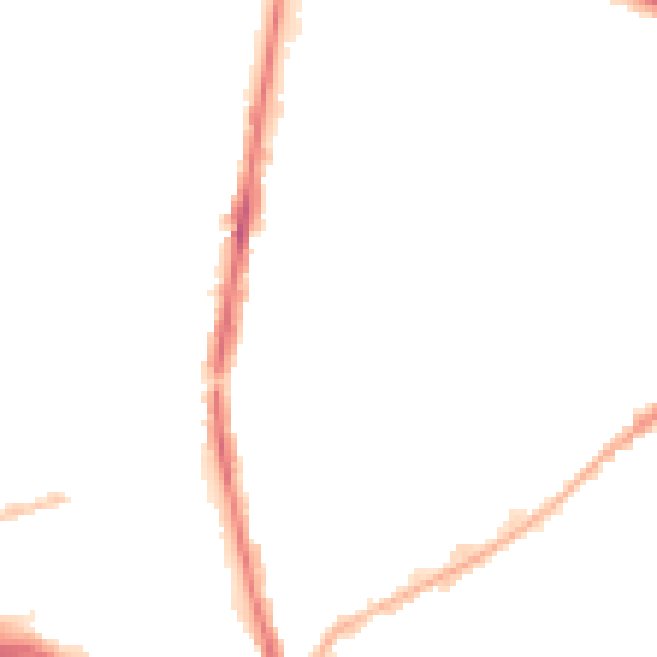 Night-time road noise heatmap for PR1 6QD