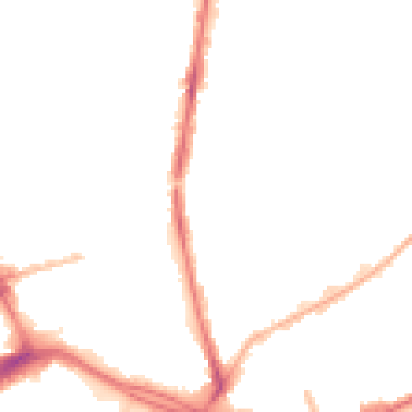 Night-time road noise heatmap for PR1 6QS