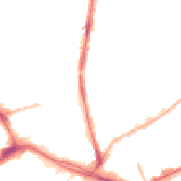 Night-time road noise heatmap for PR1 6QW