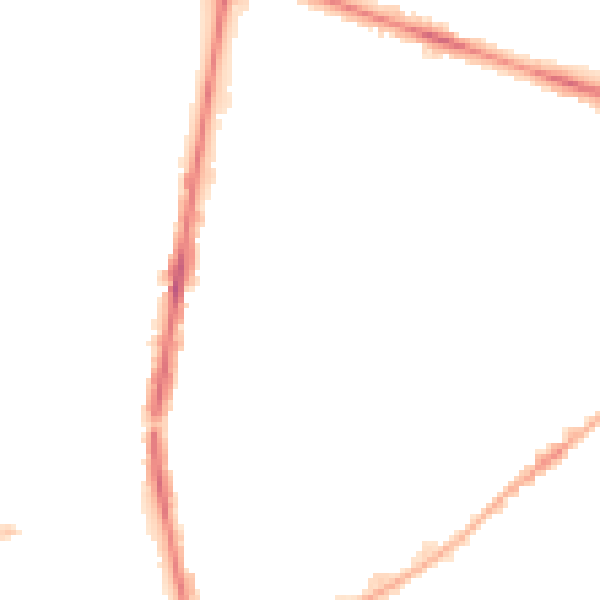 Night-time road noise heatmap for PR1 6TE
