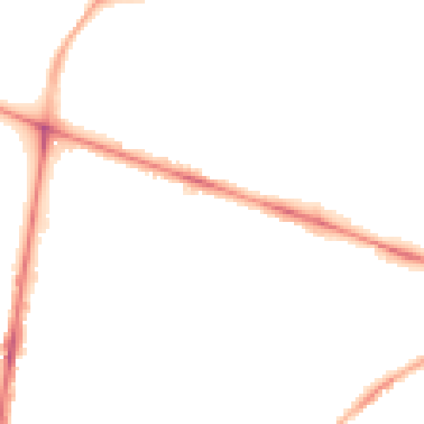 Night-time road noise heatmap for PR1 6XN