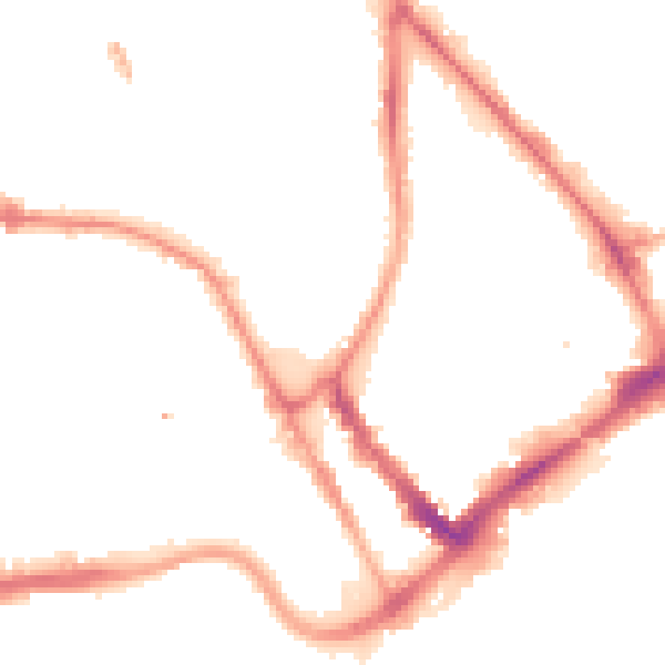 Night-time road noise heatmap for PR1 7BE