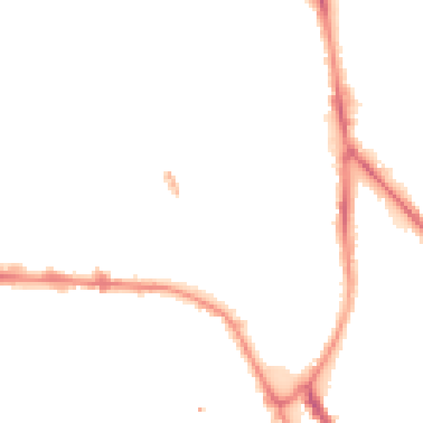 Night-time road noise heatmap for PR1 7HT