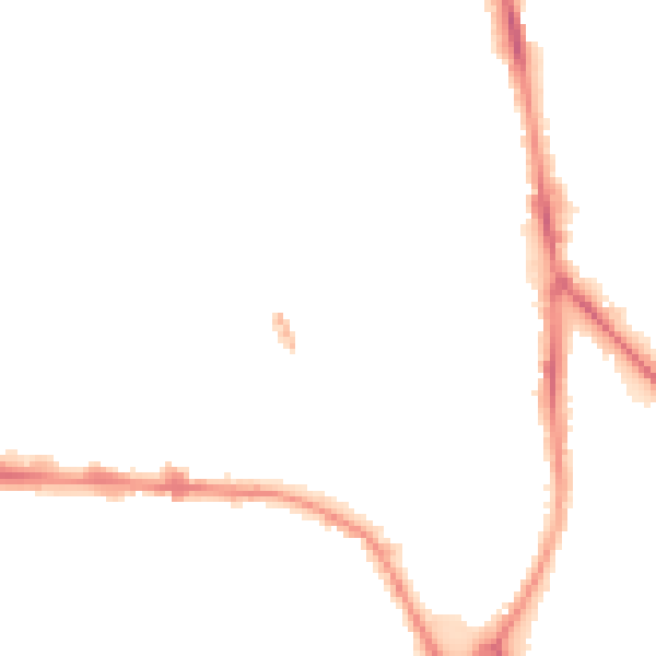 Night-time road noise heatmap for PR1 7HY