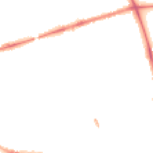 Night-time road noise heatmap for PR1 7ND
