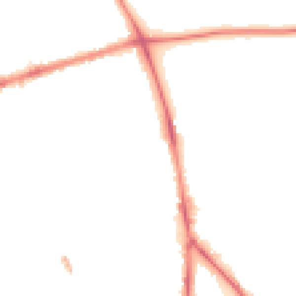 Night-time road noise heatmap for PR1 7UL