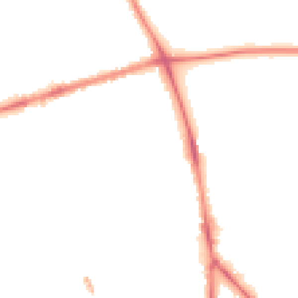 Night-time road noise heatmap for PR1 7US
