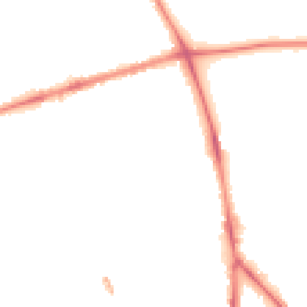 Night-time road noise heatmap for PR1 7XB